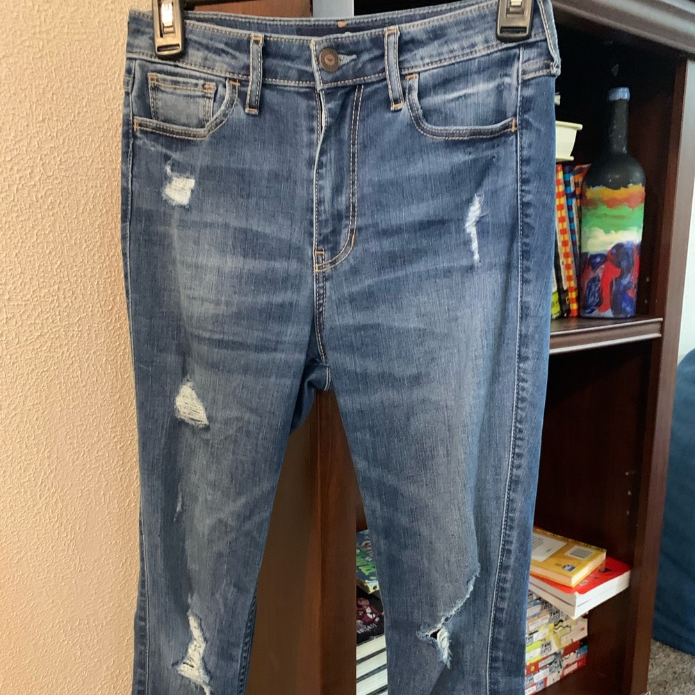 Hollister Dark Wash Ripped Skinny Jeans